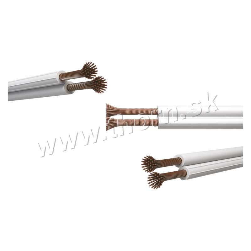 Dvojžila biela/biela 2x1,00 Cu