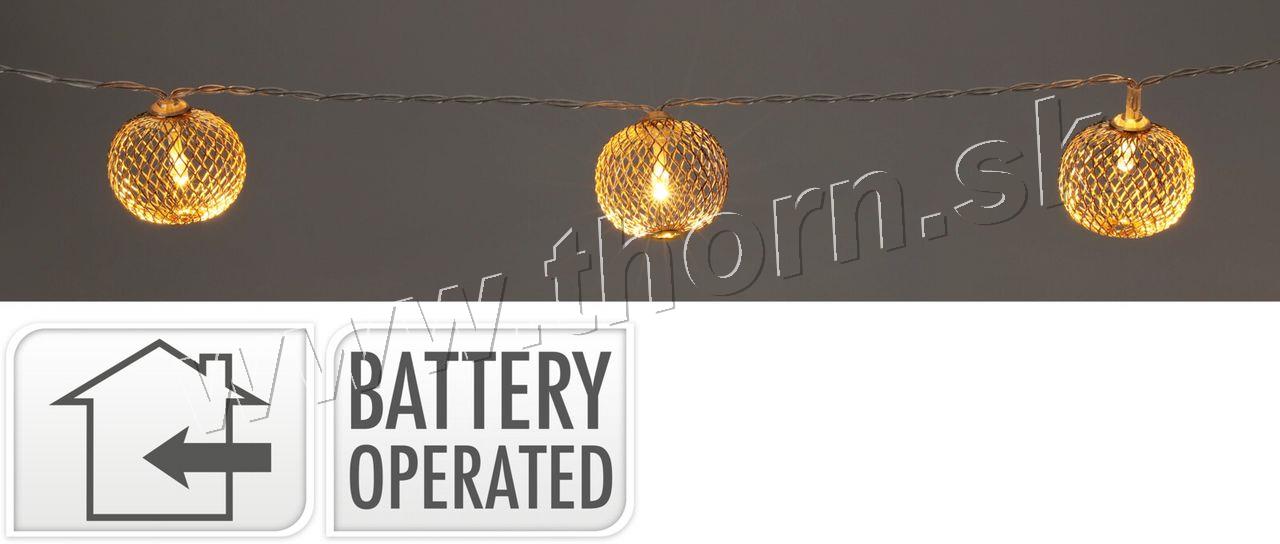 Reťaz 10 LED zlatá