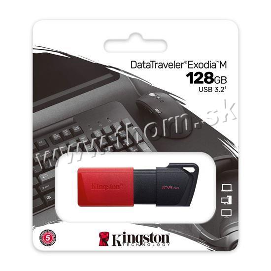 USB kľúč 128GB 3.2 Kingston Exodia M červeno/čierny