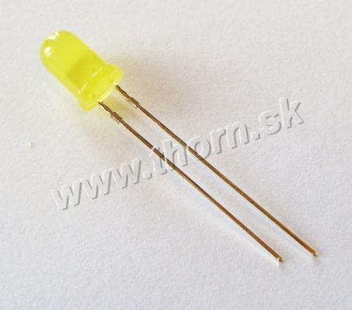 LED 5 žltá difúzna