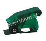 Ochranný kryt na páčkový prepínač- priehľadný zelený