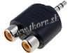 Jack 3,5 kolík stereo/2xRCA