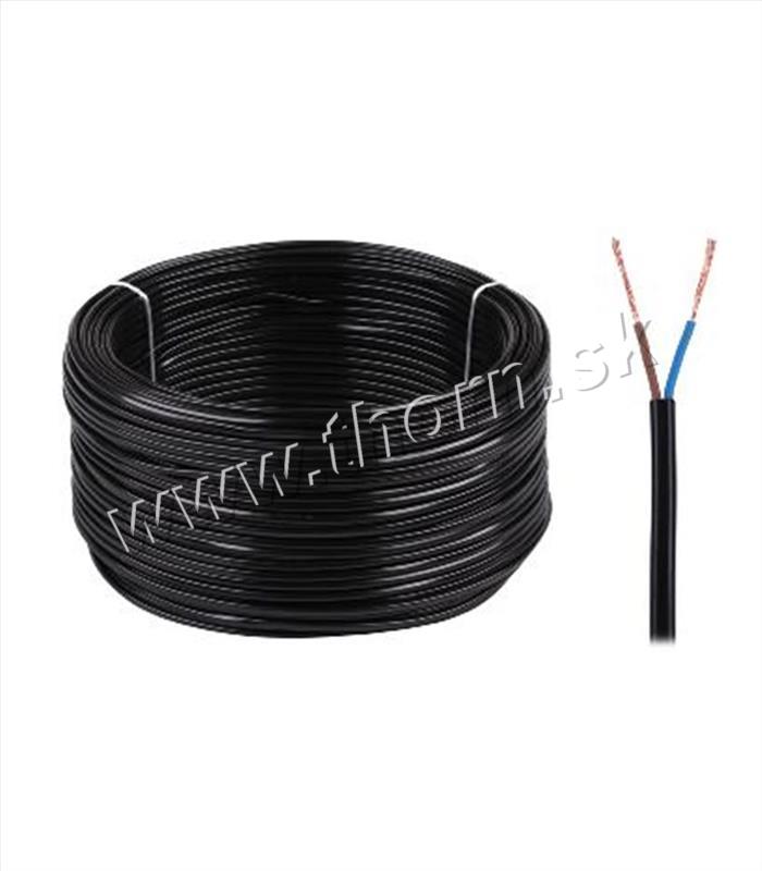 Kábel 2x0,50mm oválny čierny