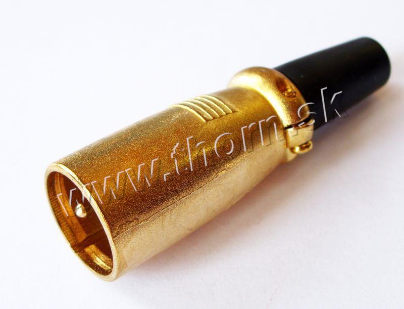 XLR kolík káblový žltý