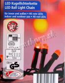 Svetelná reťaz 40xLED červená