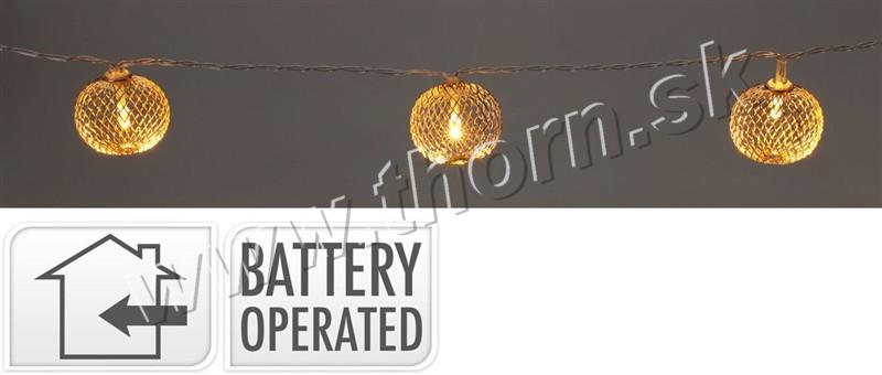 Reťaz 10 LED zlatá