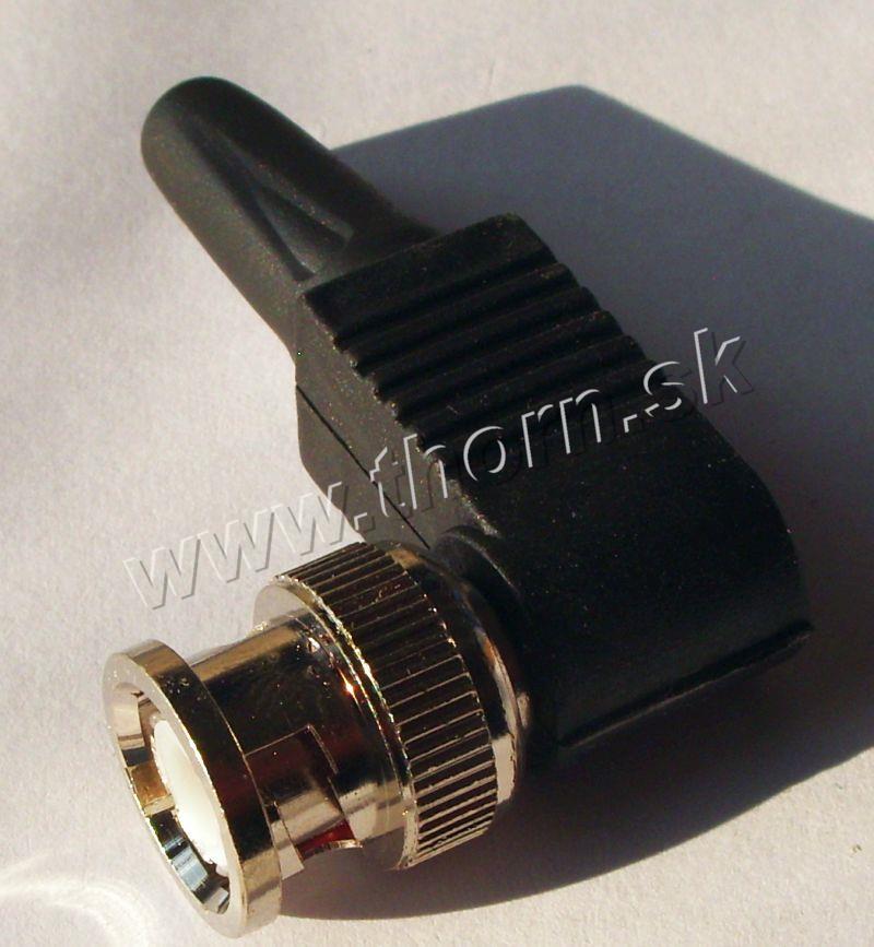 BNC kolík uhlový s opletením