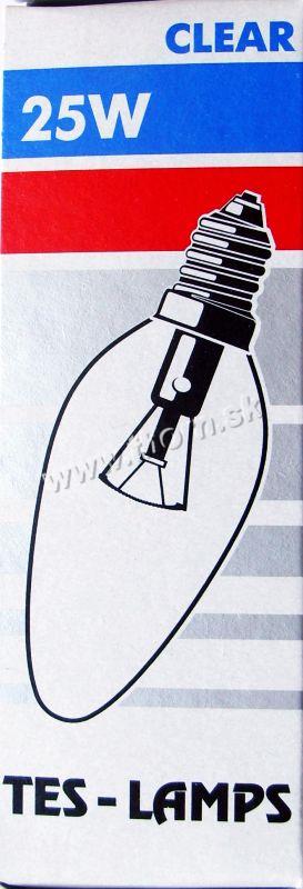 E 14/25W sviečka číra