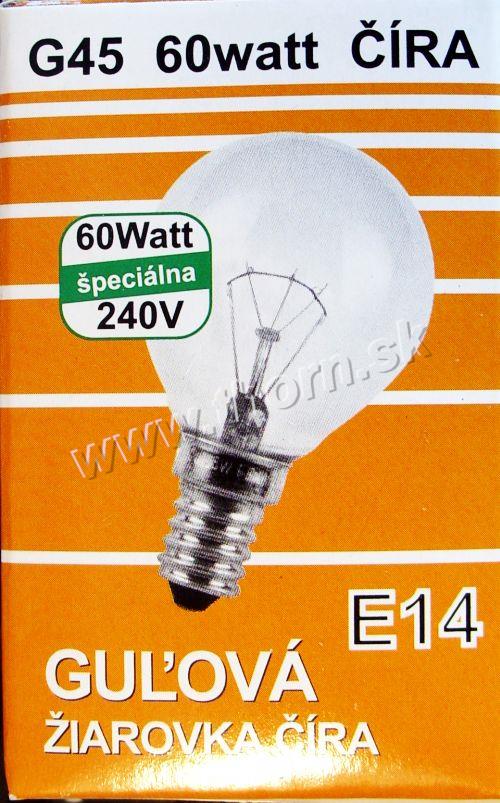 E 14/60W číra
