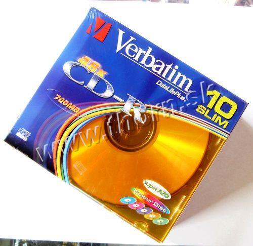 Verbatim DLP color 10ks Slim700 CD-R