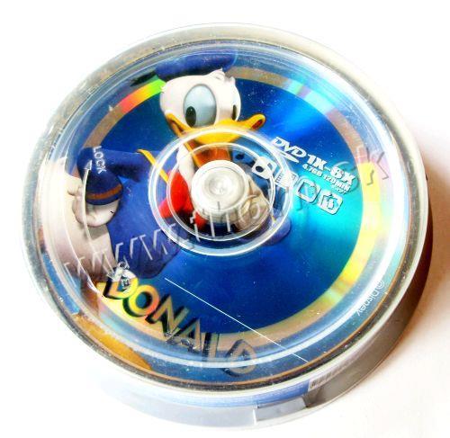DVD-R Donald 1x-8x rýchlostné 10ks=box