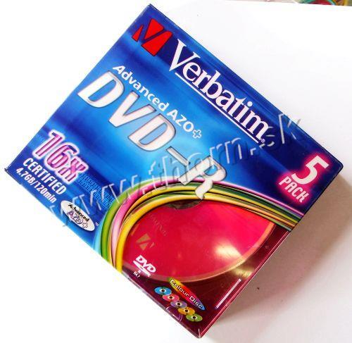 DVD-R Verbatim color 5pack