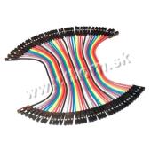Prepojovacie vodiče dupont 40pin, dĺžka 10cm, zdierka/zdierka
