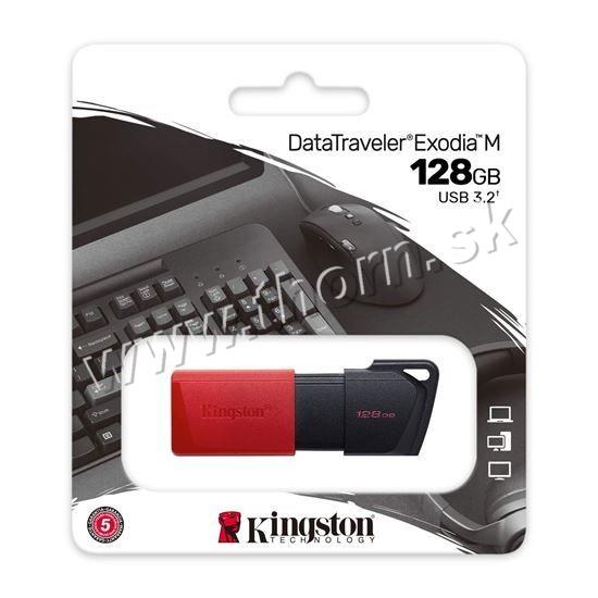 USB kľúč 128GB 3.2 Kingston Exodia M červeno/čierny