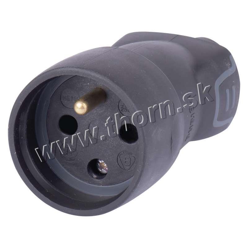 Gumová zásuvka čierna IP40 Legrand