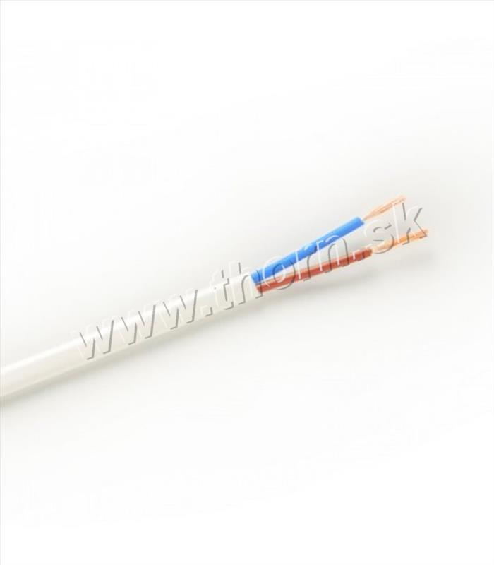 Kábel 2x1,00mm oválny biely