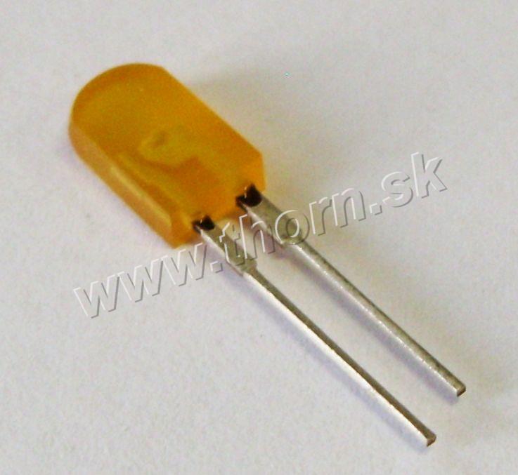 LED 2,5x5 žltá poloblúk