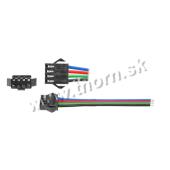 LED konektor s káblikom pre RGB pásy