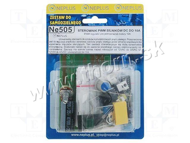 NE 505 PWM regulácia pre DC motorčeky do 10A