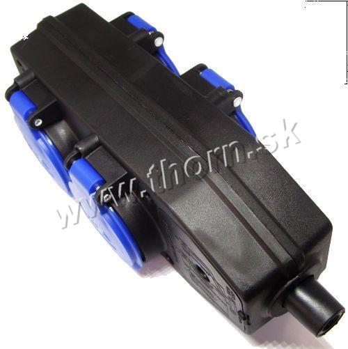 Štvorzásuvka IP 44