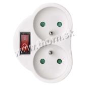 Rozvodka 250V dvojitá+spínač