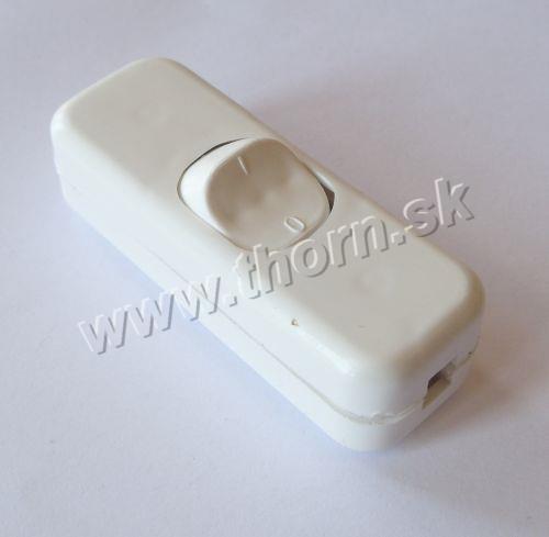 Spínač biely priechodzí