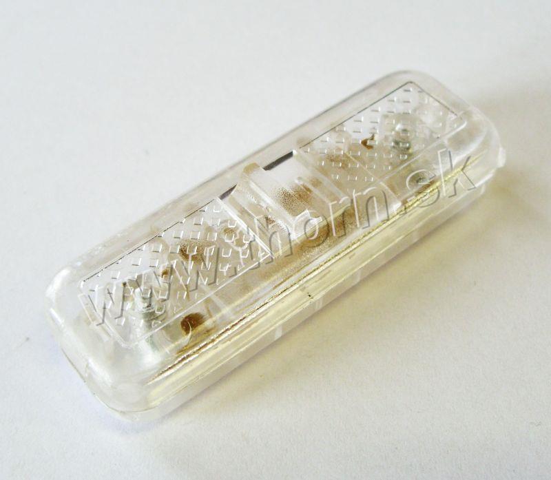 Spínač priechodzí priehľadný