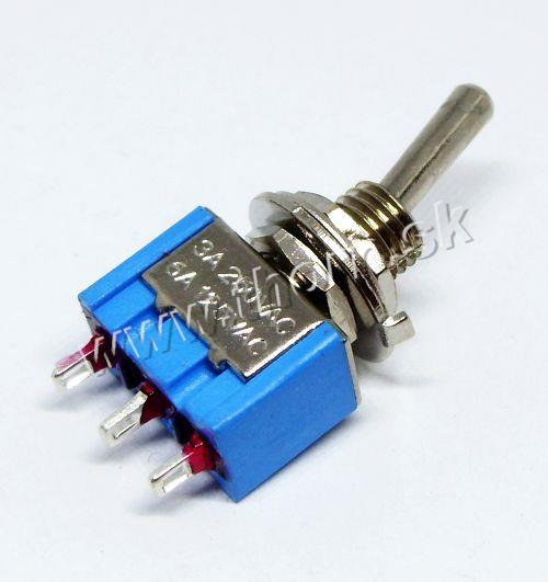 Prepínač páčkový 2 polohy 3pin