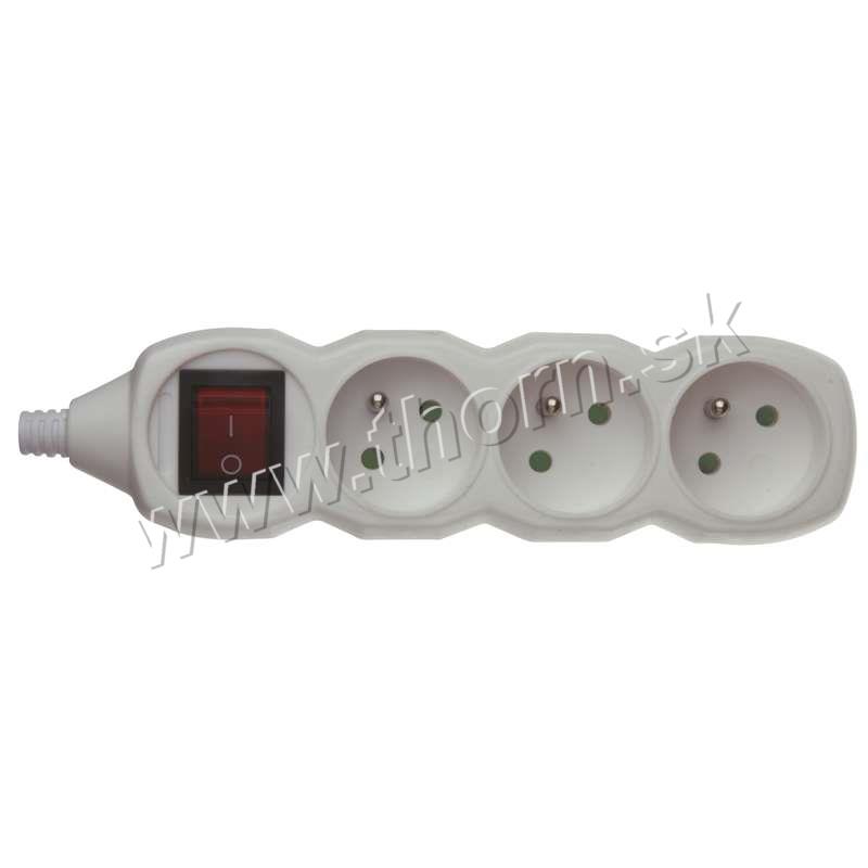 Trojzásuvka+spínač