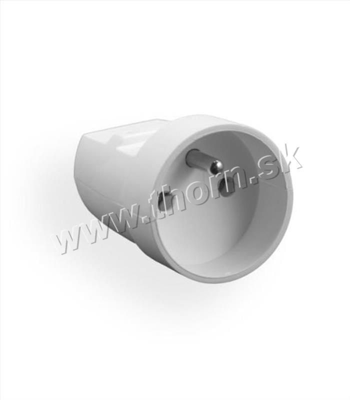 Zdierka 250VAC/16A biela