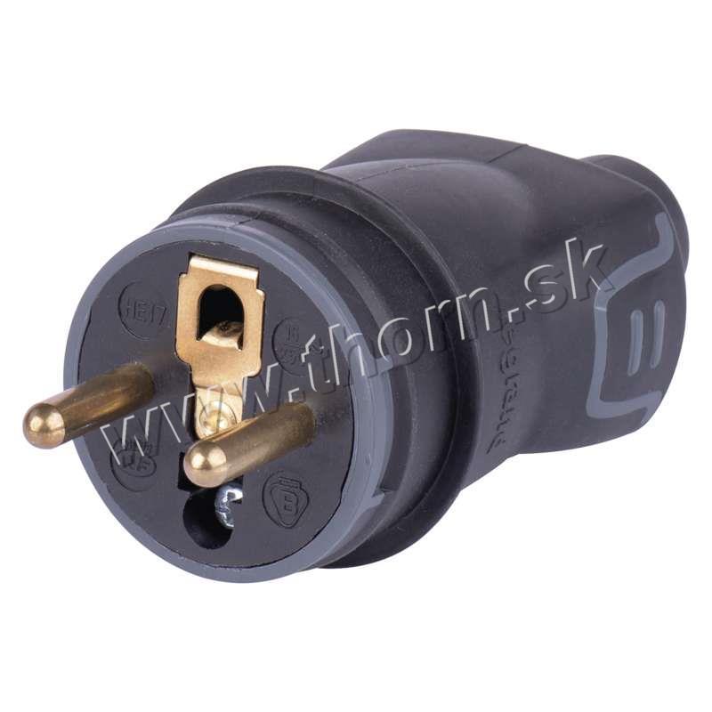 Vidlica gumová čierna IP44 Legrand