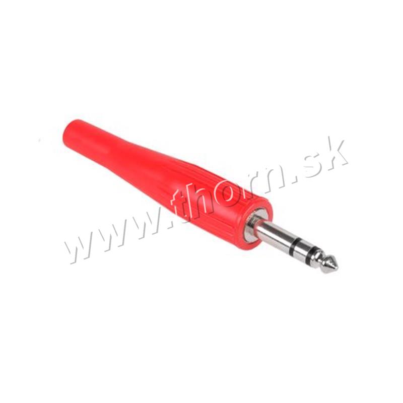 Jack 6,3 stereo červený