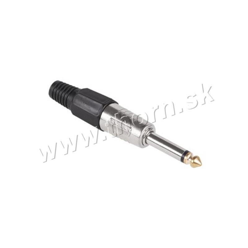 Konektor jack 6,3mm HQ mono čierny