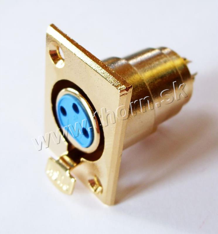 XLR zdierka panelová žltá