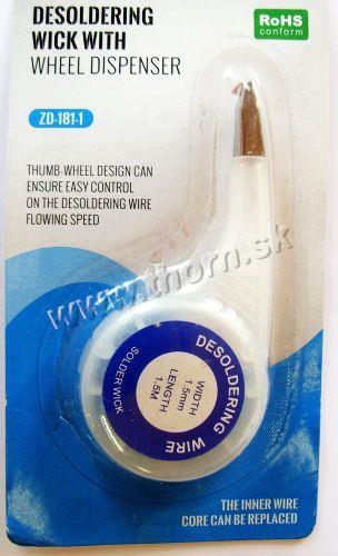 Odsávacia páska 1,5mm s podávačom