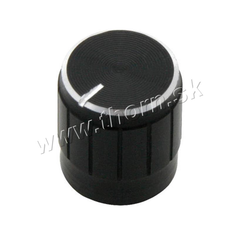 Gombík 15mm čierny s ukazovateľom