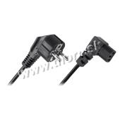 Sieťový trojžilový k PC uhlový 1,5m čierny