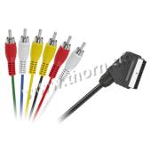 Scart/6xRCA 1,2m