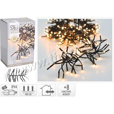 Reťaz svetelná 576 LED teplá biela